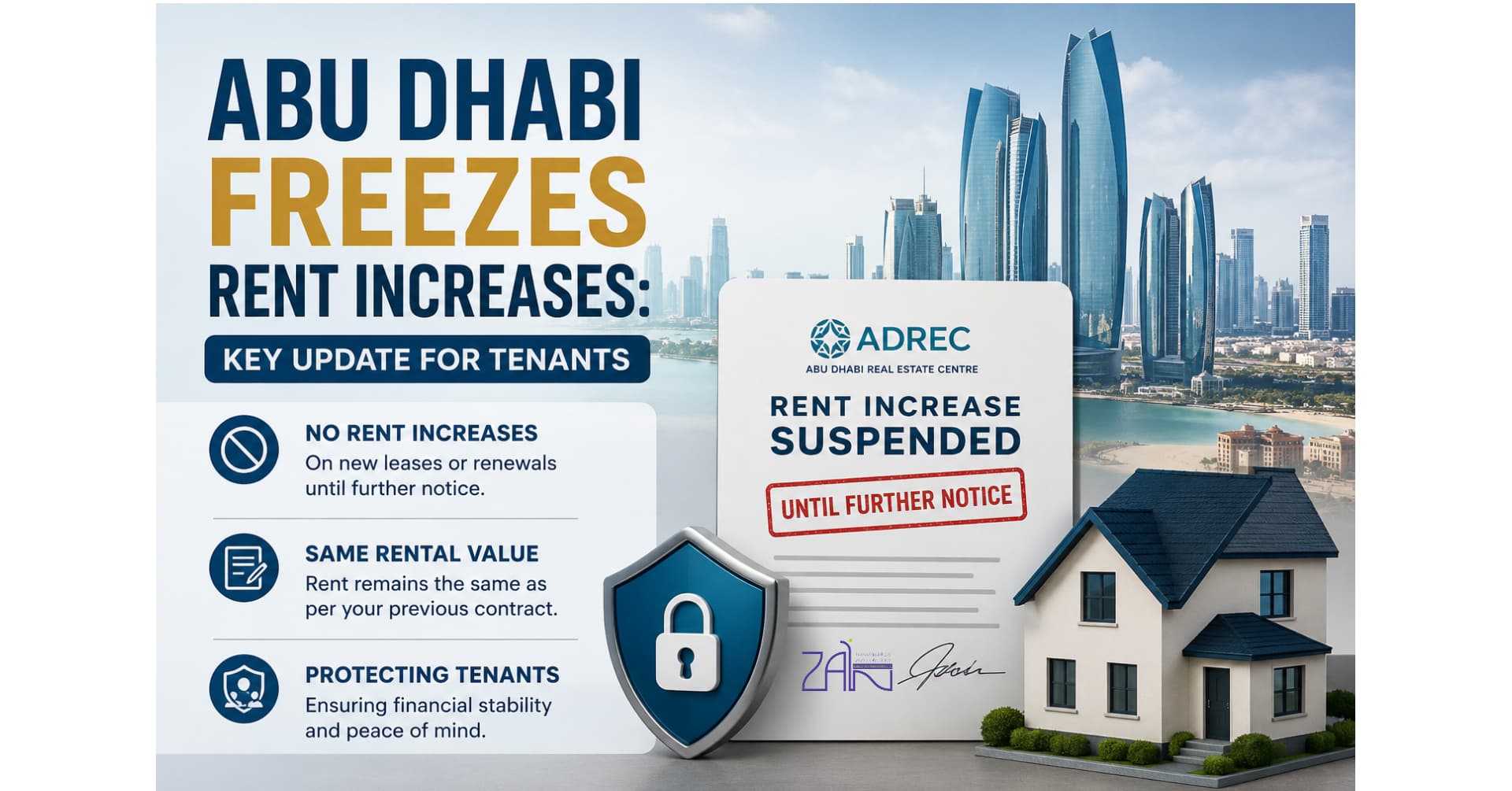 Abu Dhabi Freezes Rent Increases: Key Update for Tenants