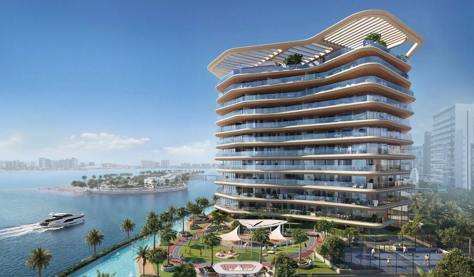 Bab Al Qasr Residence 51 - Aerial view of sea view residences at Al Raha Beach Abu Dhabi