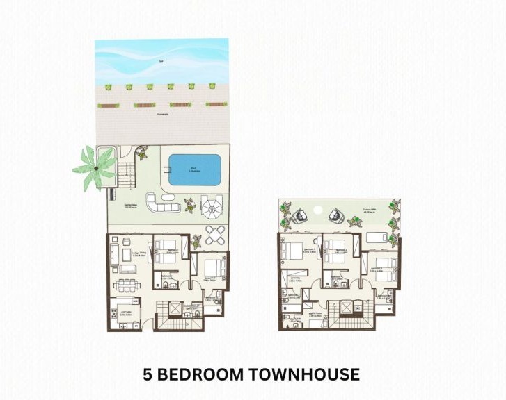 Bab Al Qasr Sea View Residence 51 - 5 Bedroom Floor Plan at Al Raha Beach