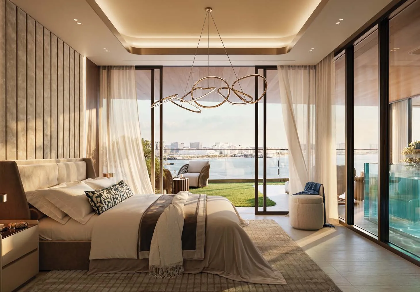 Bab Al Qasr Residence 51 Interior - THE ONE furnished living spaces with ARMANI bathrooms